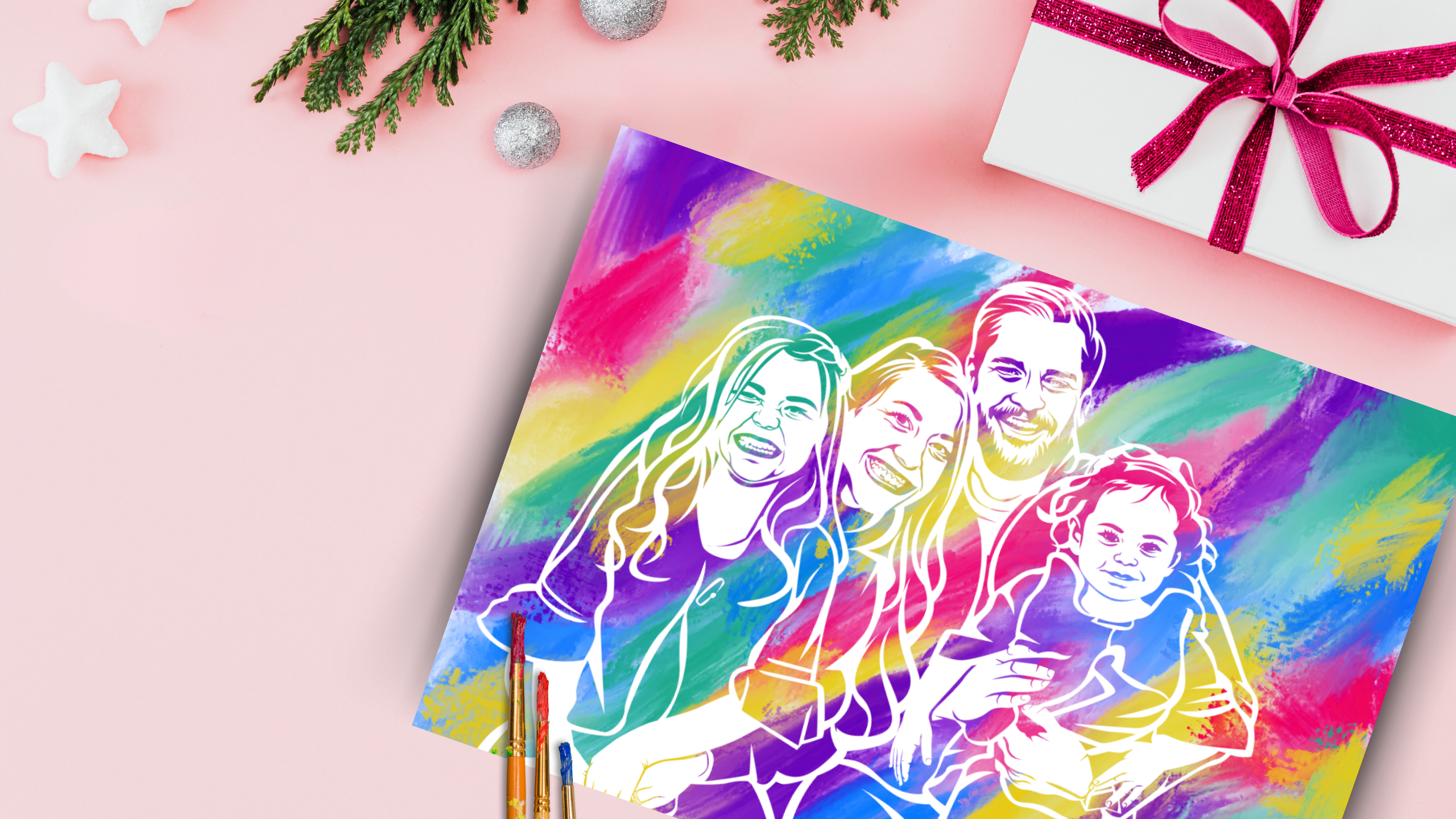 Family portrait- holiday banner